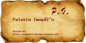 Paletta Imogén névjegykártya